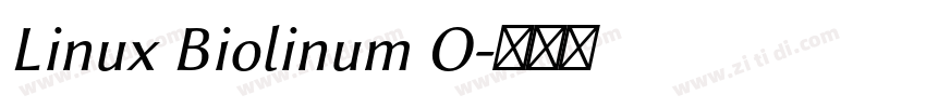 Linux Biolinum O字体转换